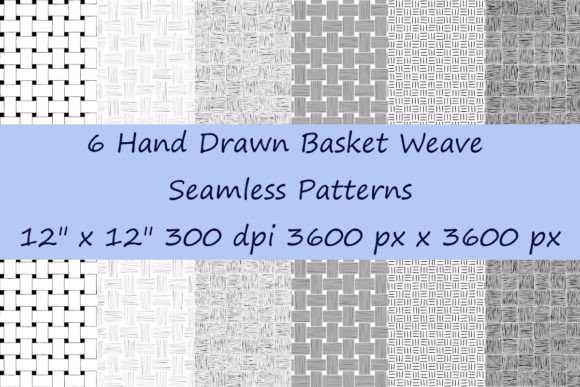 6 Hand Drawn Basket Weave Patterns: A Creative Resource for Designers and Artists