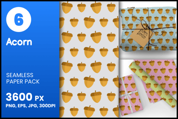Acorn Seamless Patterns