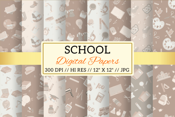 Boho 100 Days of School Paper Patterns