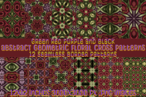 Bold Floral Cross Seamless Patterns