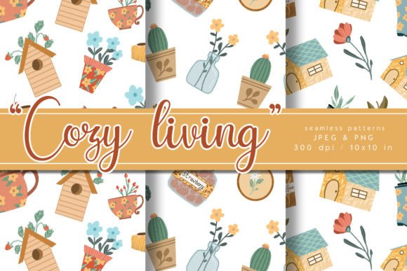 Cozy Cottagecore Seamless Patterns: A Versatile Resource for Creative Projects