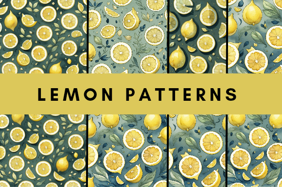 Lemon Seamless Patterns