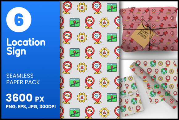 Location Sign Seamless Patterns: A Versatile Design Resource for Creative Projects