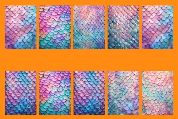 Pastel Mermaid Tail Patterns