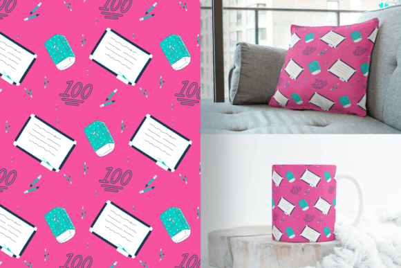 Pink 100 Days of School Patterns: A Creative Resource for Every Project