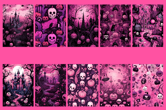 Pink Halloween Patterns: A Creative Resource for Design and Craft Projects