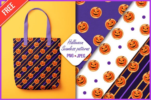 Pumpkin Cookie Seamless Patterns