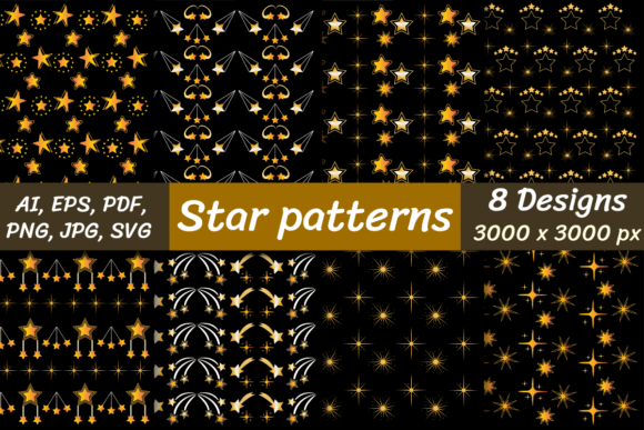 Star Patterns Set for Creative Design