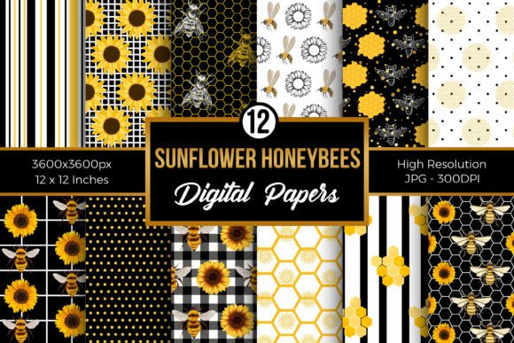 Unlocking Creative Potential with Sunflower Bees Digital Paper Patterns